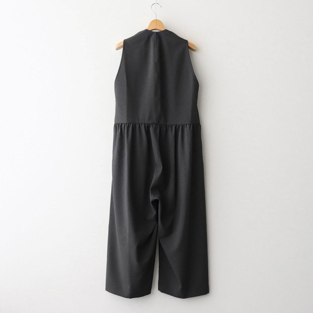 NBGZOO - オクタグラムポリエステル・艶消平織 オーバーオール #91 Dark Grey mix [SN_NC0809OO]