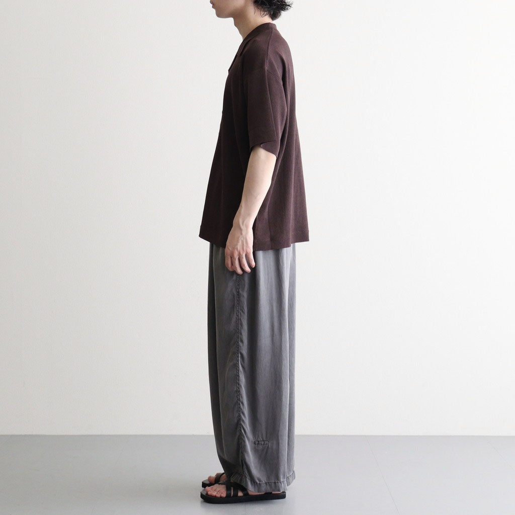 Washi Open Collar S/S Shirt #BROWN [2601-017]
