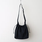 SHUKUJU WOOL BIG RED CROSS APRON BAG #BLACK [K031W]