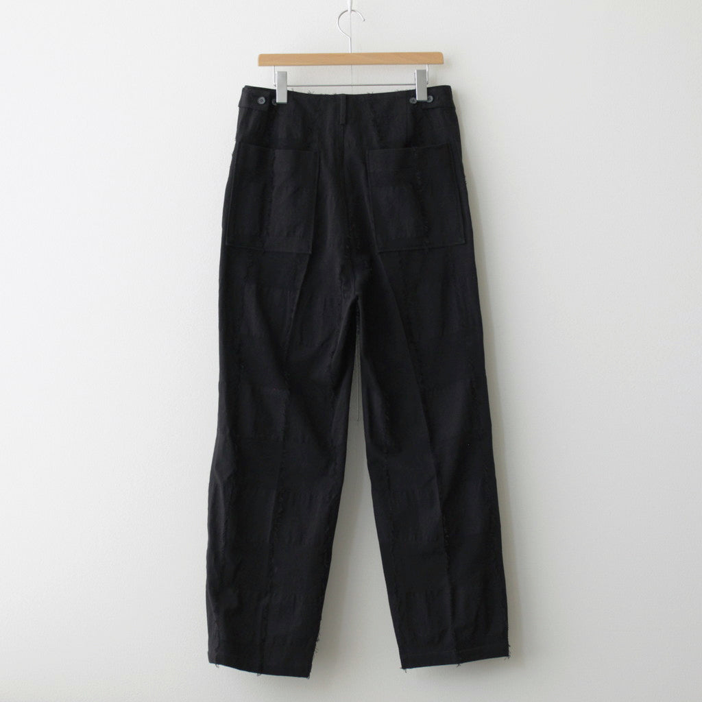 BLOCK-JACQUARD BAKER PANTS #BLACK [YK24SS0615P]