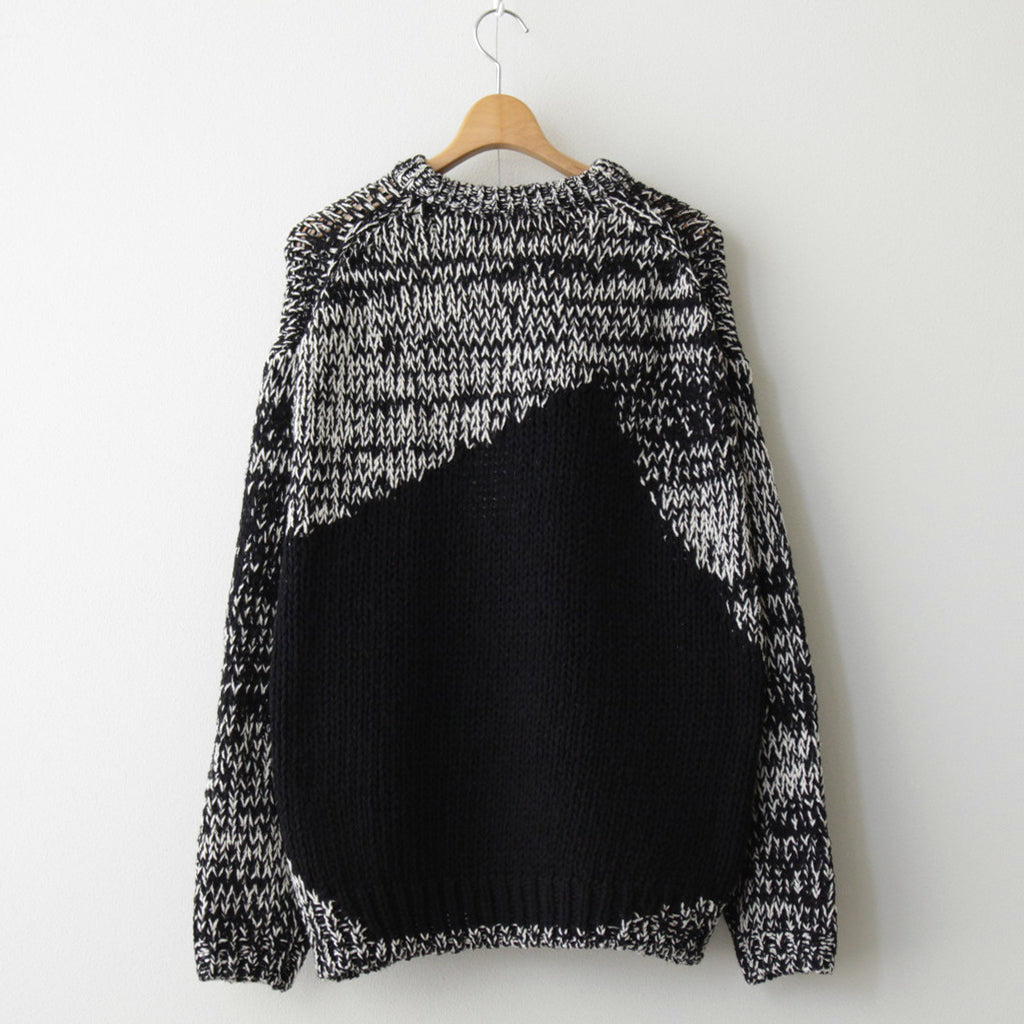INTARSIA CREWNECK SWEATER #BLACK [YK24SS0678S]