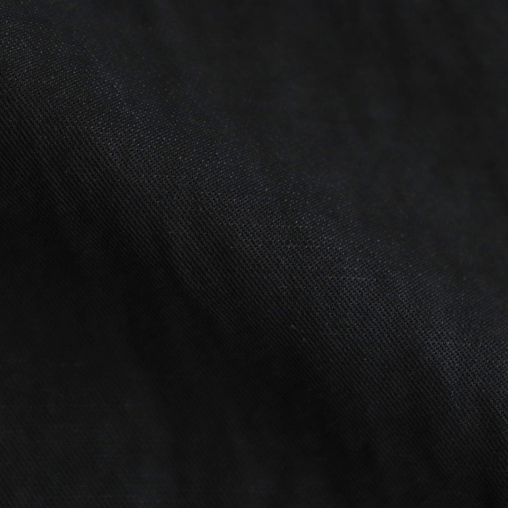 VIS/LI TWILL OVERSIZED OPEN COLLAR SS SHIRT #BLACK [ST.1154]