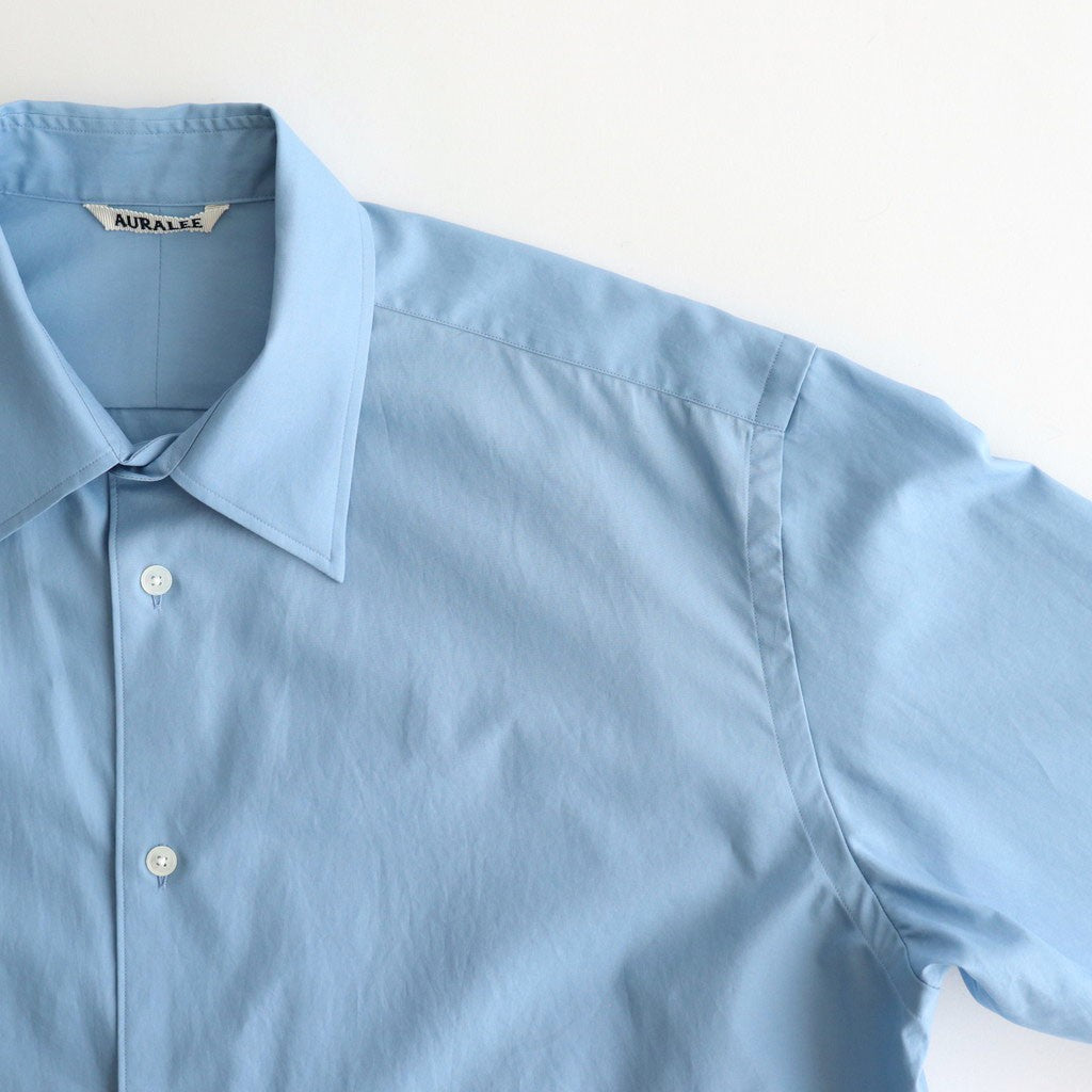 WASHED FINX TWILL SHIRT #BLUE [A25AS01TN] - ciacura 三重県四日市市