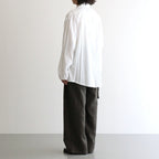 SUMI LINEN WIDE EASY CARGO PANTS #CHARCOAL GRAY [N0050]