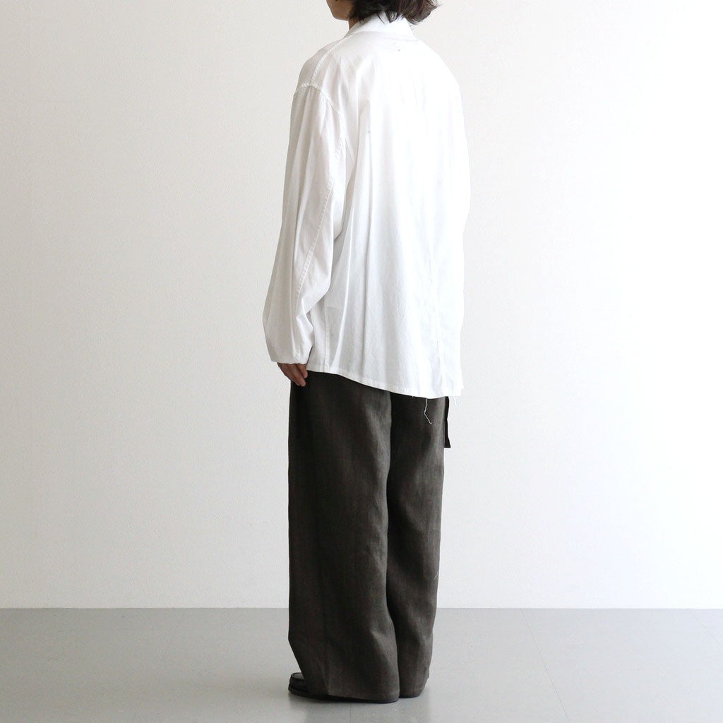 SUMI LINEN WIDE EASY CARGO PANTS #CHARCOAL GRAY [N0050]
