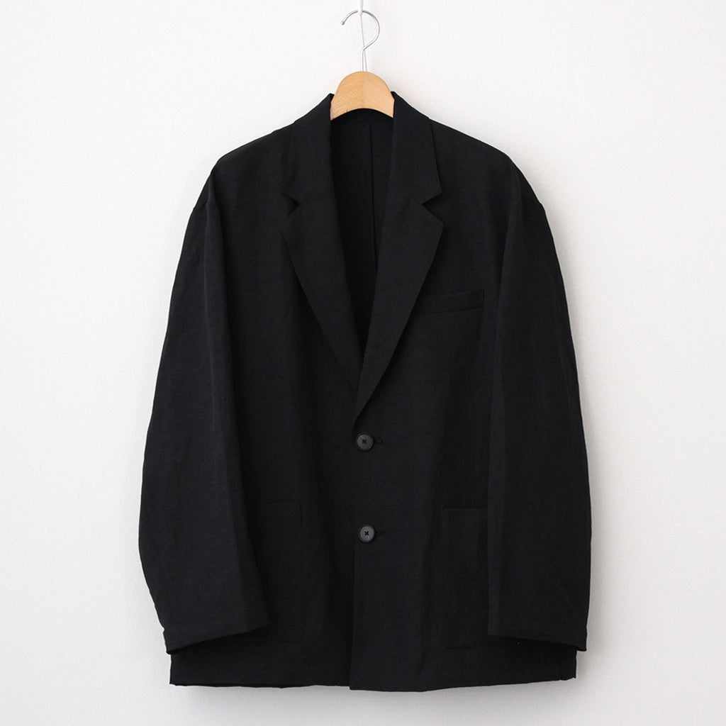 LI/NY POPLIN SINGLE BREASTED JACKET #BLACK [ST.1115]