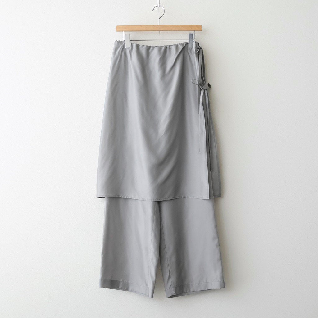 Cupro Layered Pants #GREY [I26SS-PT186]
