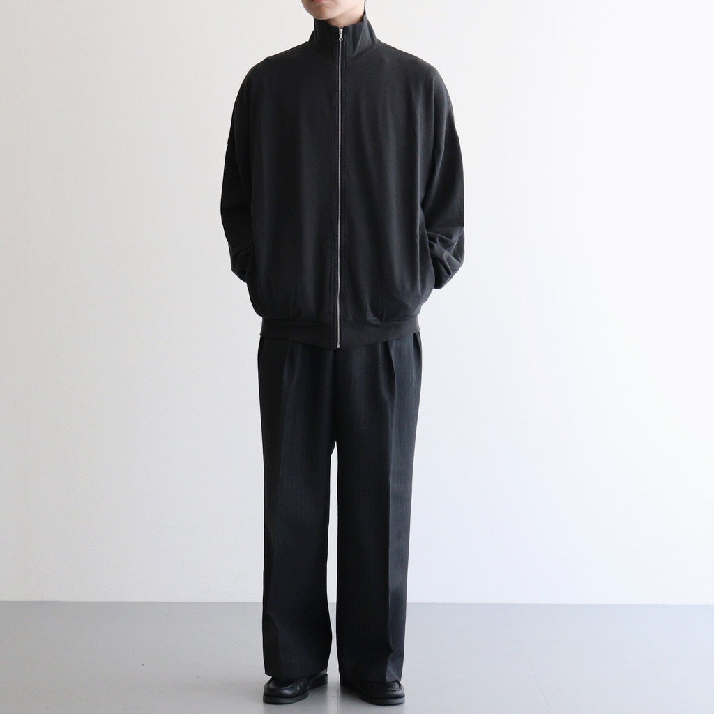 SUPER HIGH GAUGE SWEAT ZIP BLOUSON #INK BLACK [A25AB01CU