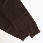 WOOL WASHI CREWNECK SWEATER #BROWN TOP [KRAGGW0102]