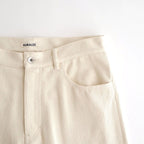 SILK NEP DENIM 5P WIDE PANTS #IVORY WHITE [A26SP01SD]