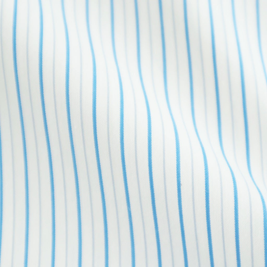 COTTON SILK STRIPE SHIRT #WHITE STRIPE [A25AS01CS]