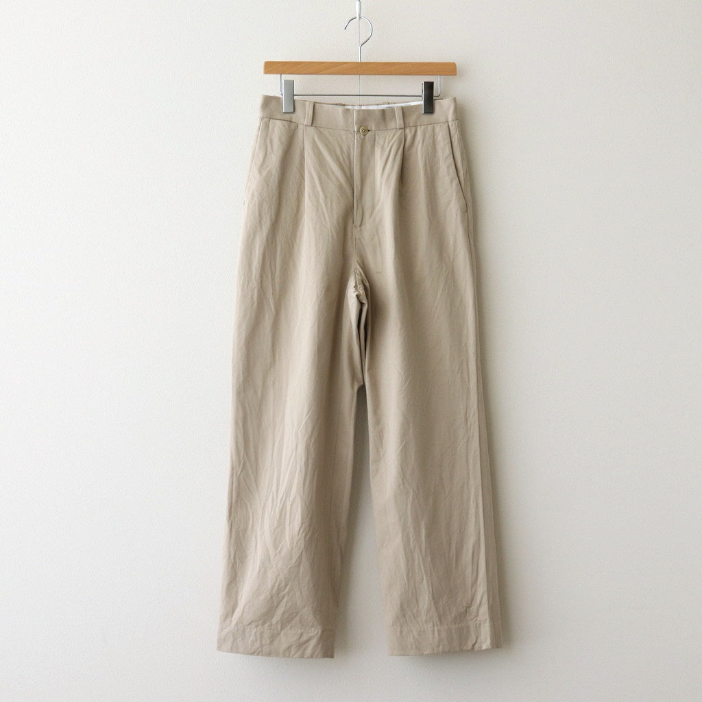 CHINO CLOTH PANTS TUCK STRAIGHT #beige [64653]