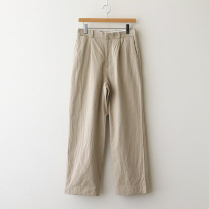 CHINO CLOTH PANTS TUCK STRAIGHT #beige [64653]