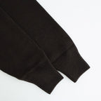 EXTRA FINE WOOL WARM KNIT CREW NECK LS #DARK BROWN [ST.1289]