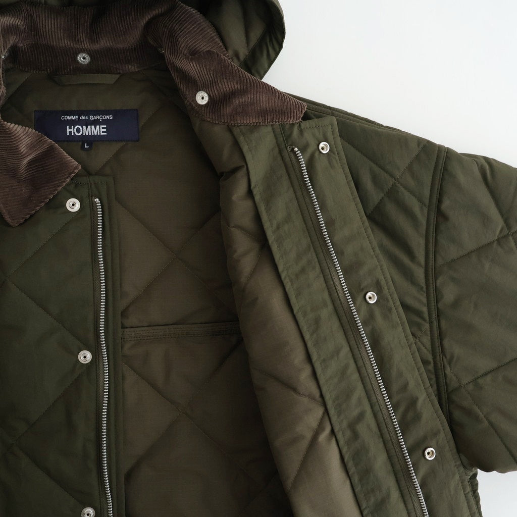 ナイロンタッサーキルトコート #KHAKI [HP-J026-051]