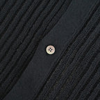 Rib Knit Sheer Shirt #BLACK [YK26SS01250S]