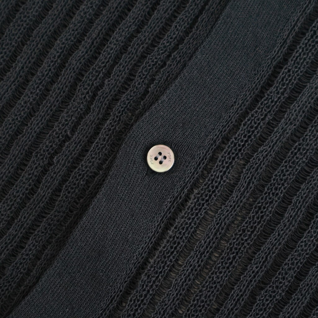 Rib Knit Sheer Shirt #BLACK [YK26SS01250S]