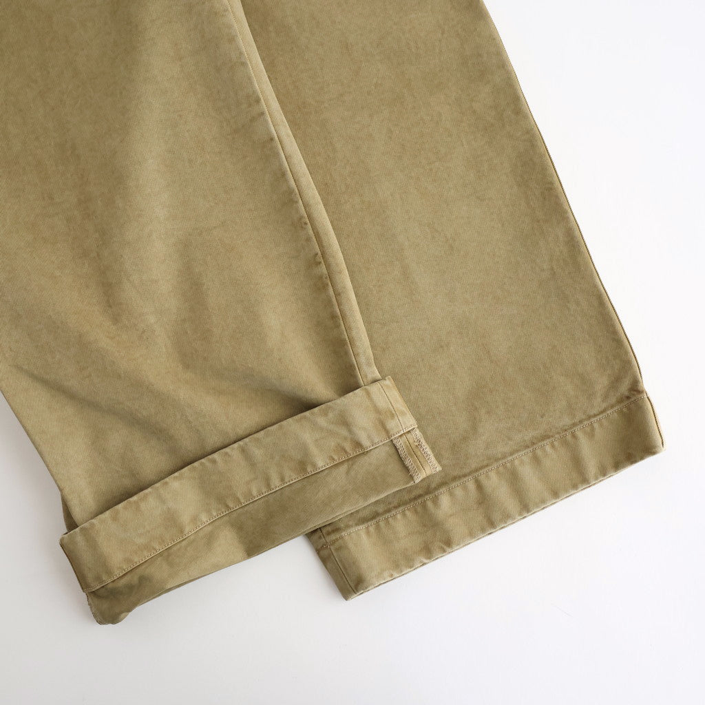 PRODUCT DYED FINX CHINO ONE-TUCK PANTS #BEIGE [A25AP01CP]
