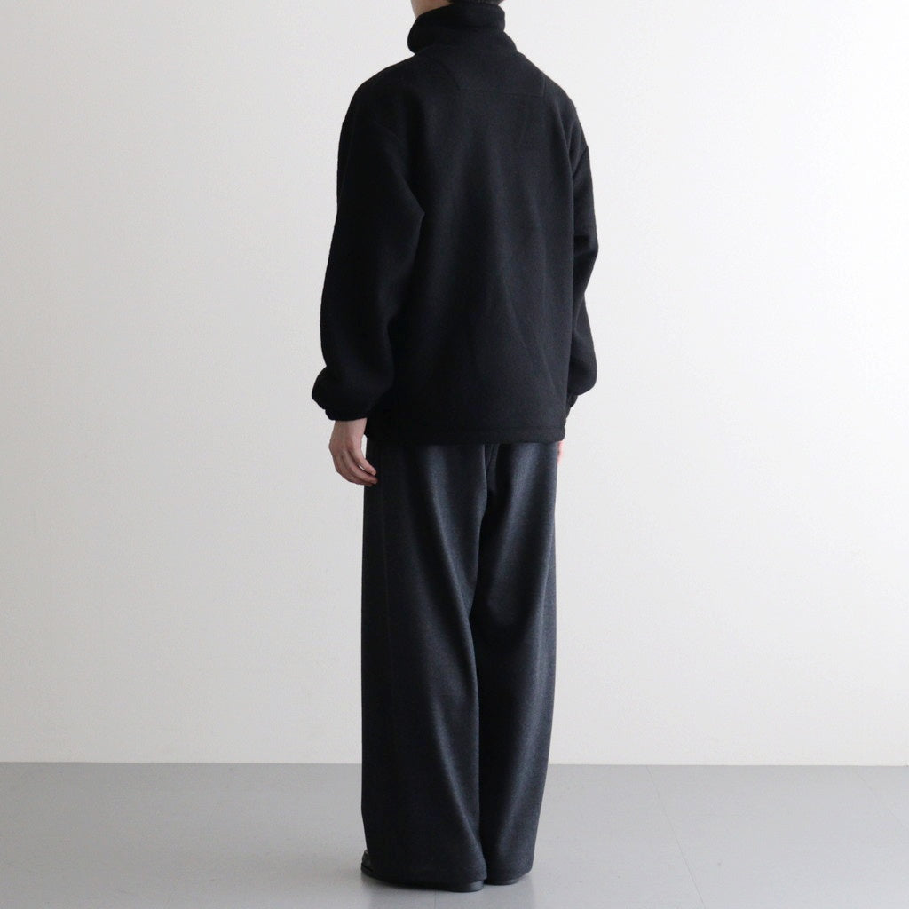 Wool Fleece Half Zip Pullover #BLACK [YK25FW01090B]