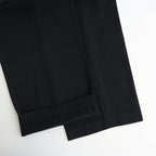 LIGHT WOOL MAX GABARDINE TWO-TUCK SLACKS #TOP BLACK [A26SP09MG]