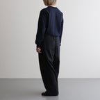 Silicon Poplin Two Tuck Easy Pants #BLACK [GM251-40148]