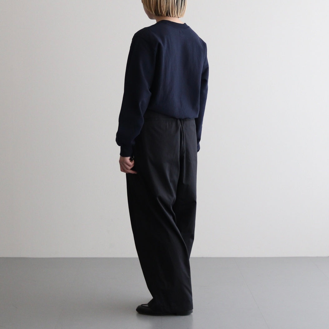 Silicon Poplin Two Tuck Easy Pants #BLACK [GM251-40148]