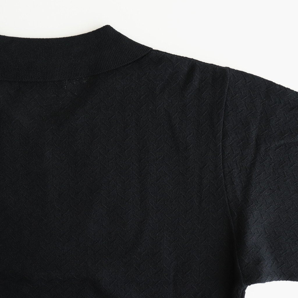 GIMA KNIT POLO SHIRTS #BLACK [25880601]