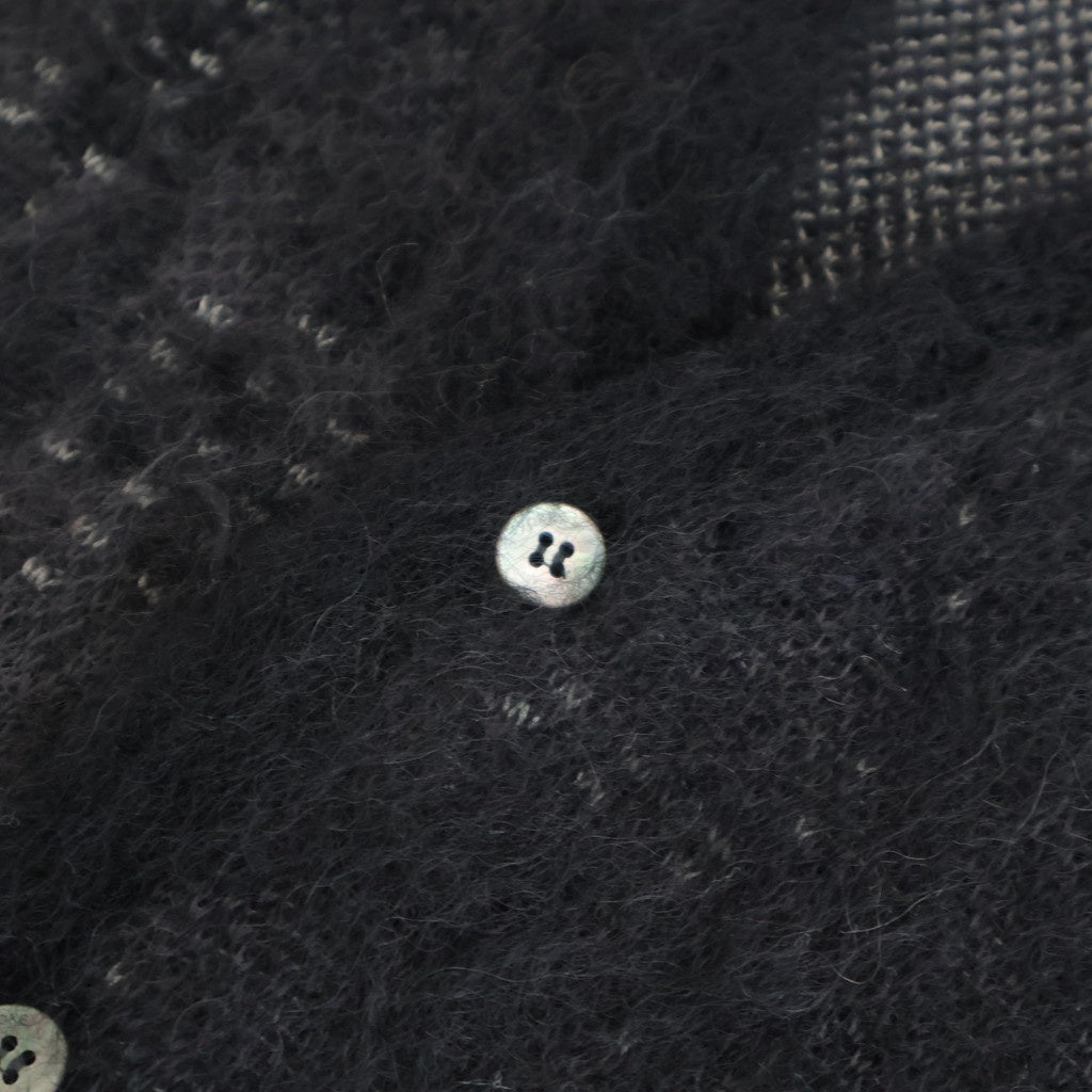 Abstract Jaquard Mohair Cardigan #BLACK [YK26SS01235S]