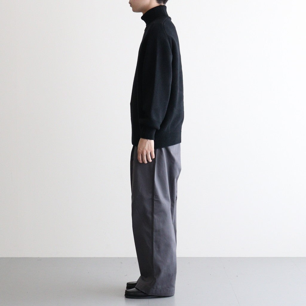 EXTRA FINE WOOL WARM KNIT TURTLE NECK LS #BLACK [ST.1290]