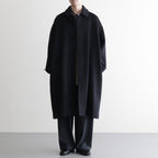 Light Melton Oversized Coat #BLACK [GU253-10270B]