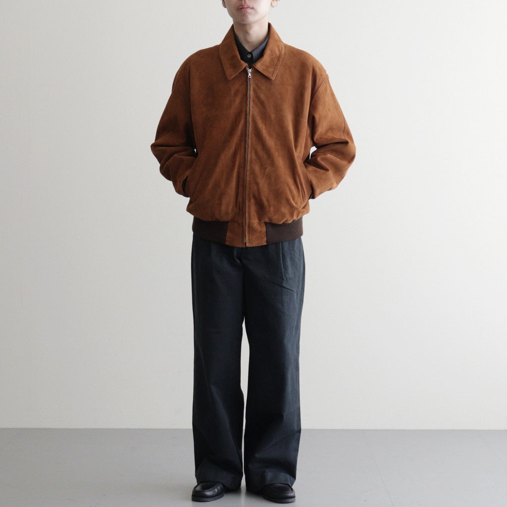 GOAT SUEDE ZIP BLOUSON #CAMEL BROWN [A25AB01GS]