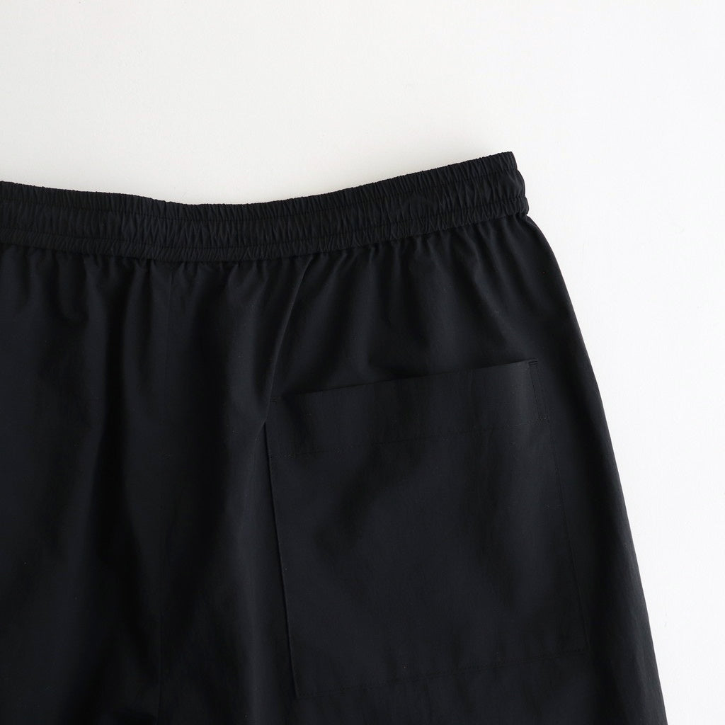 TRAVEL NYLON WIDE EASY SHORTS #BLACK [PRAGGM0200]