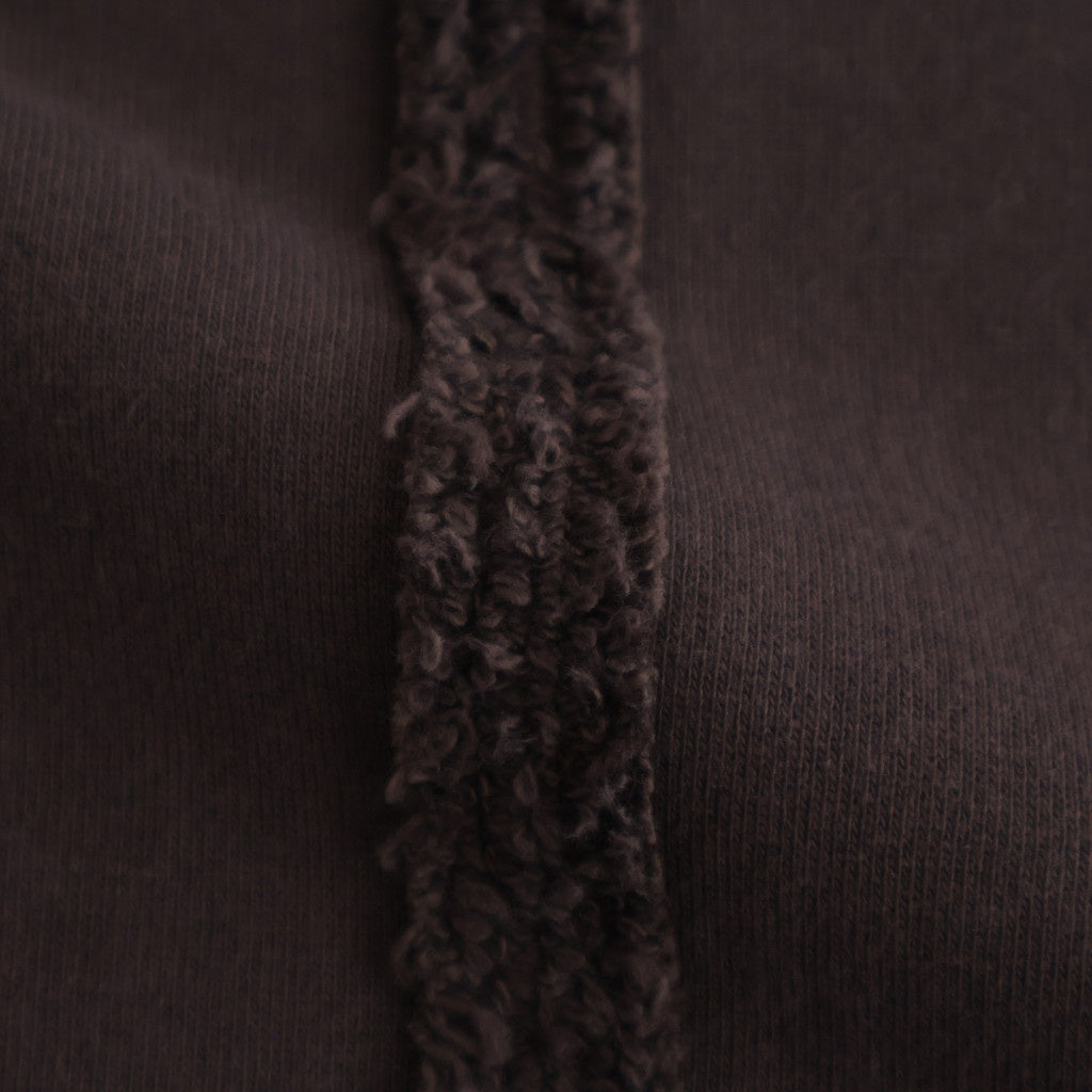 綿裏毛 製品洗丸首スウェット #BROWN [HP-T014-051]
