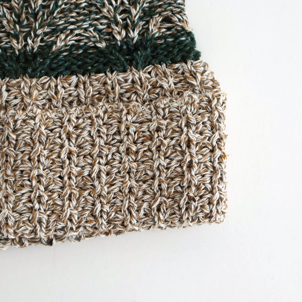 Vanda Knit Hat #Green Mix [N-1505]