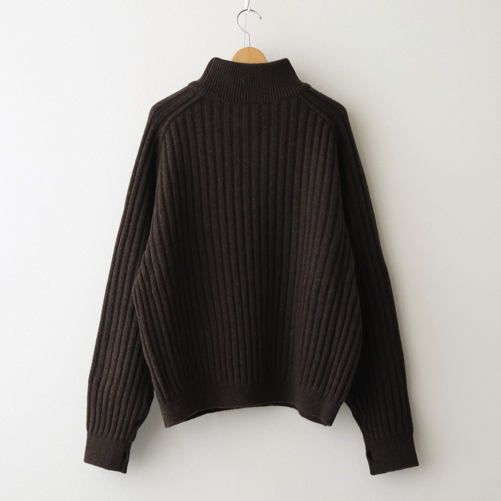 Wide Rib Highneck Sweater #BROWN [YK25FW01100S] – ciacura