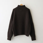 Wide Rib Highneck Sweater #BROWN [YK25FW01100S]