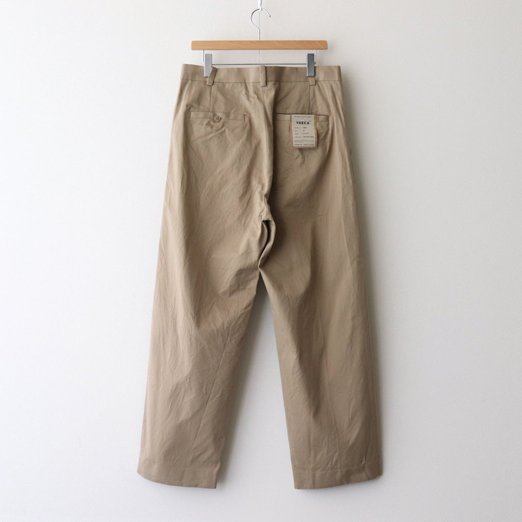 CHINO CLOTH PANTS TWO TUCK STRAIGHT #khaki [15606]