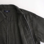 綿チェックジップシャツジャケット #GRAY [HP-B023-051]