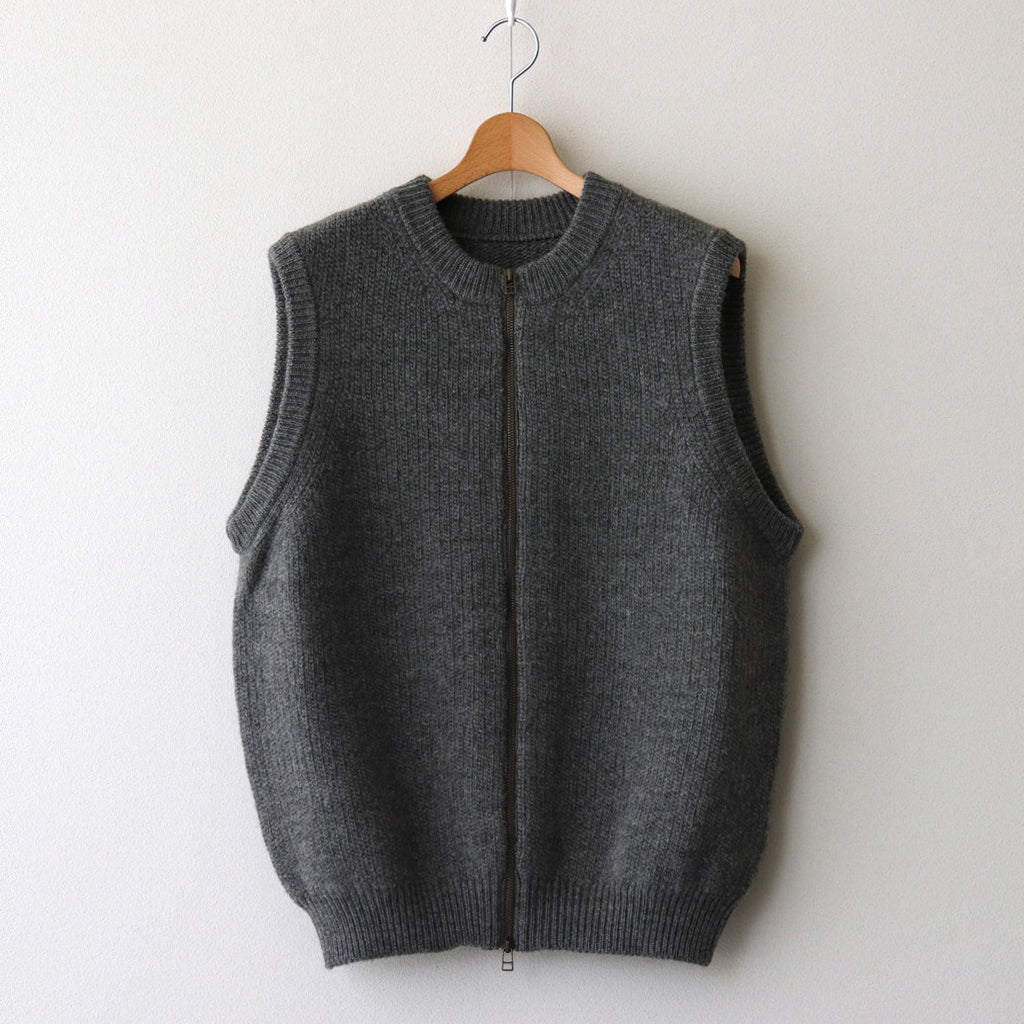 L-G Zip-up Vest #Gray [2403-020]