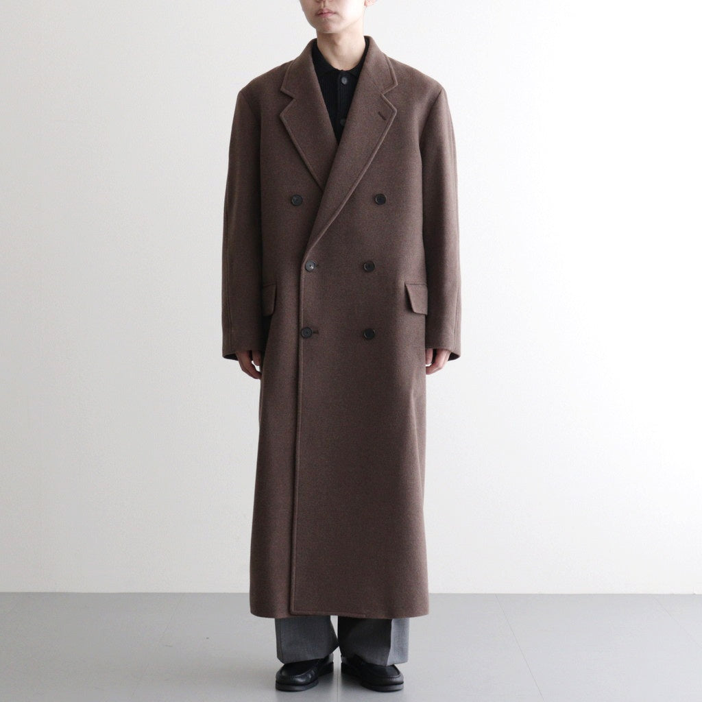 SUPER FINE WOOL MOSSER CHESTERFIELD COAT #TOP BROWN [A25AC02WM