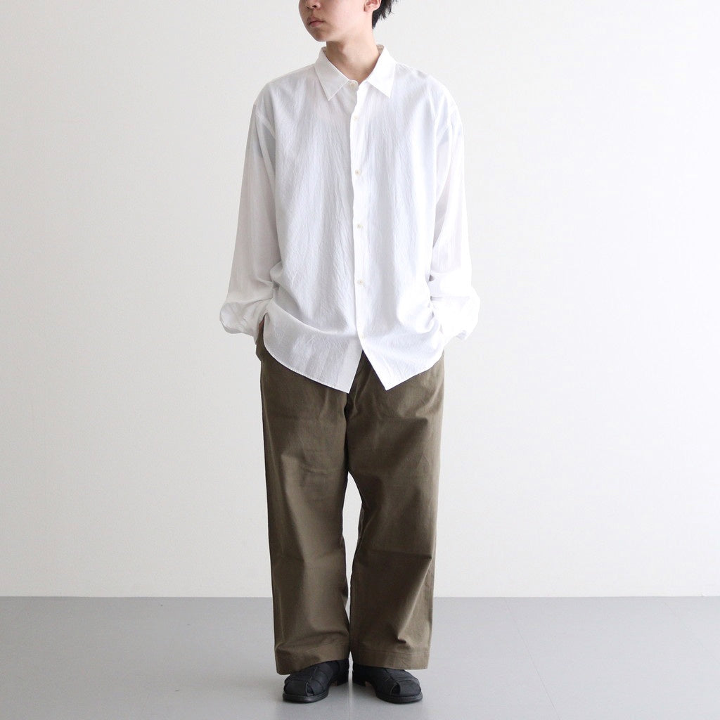 BUTTON SHIRT WIDE #white [13148]