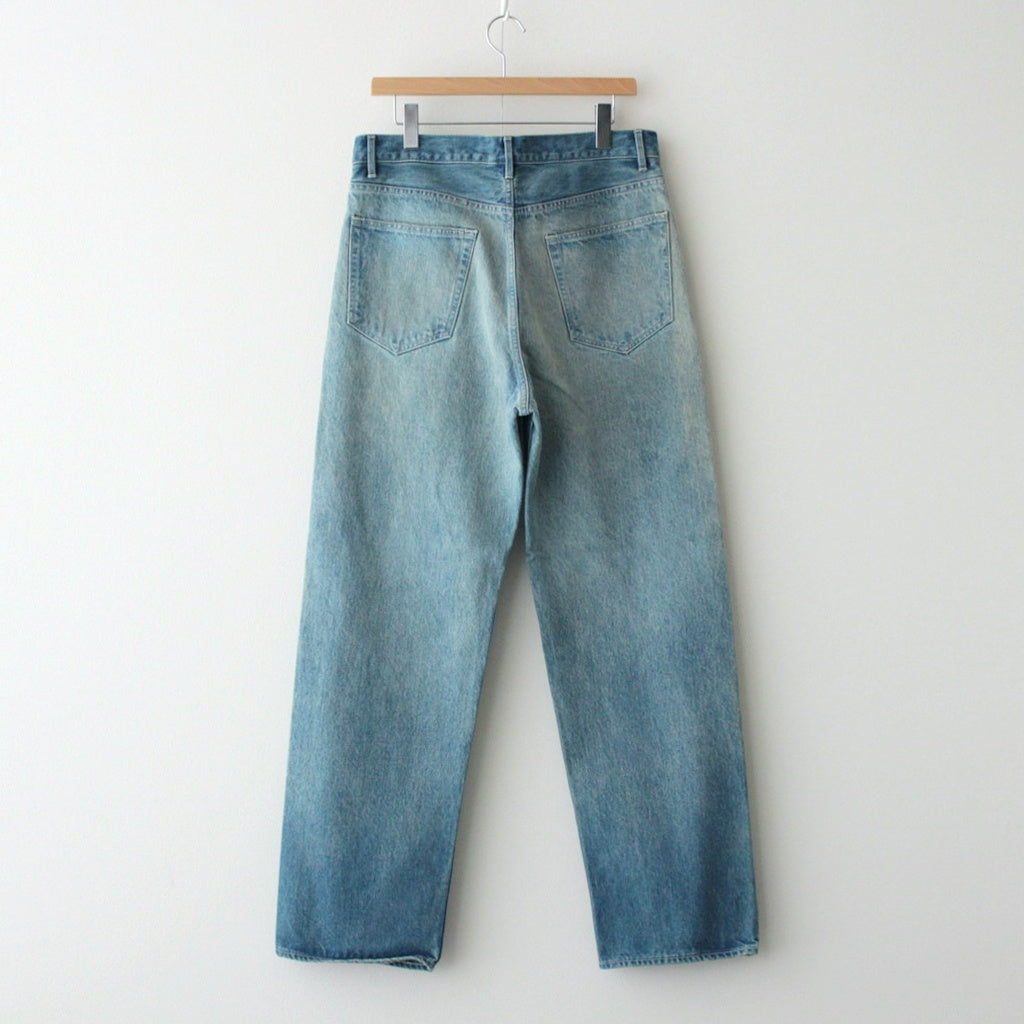 SELVEDGE FADED HEAVY DENIM WIDE PANTS #FADED INDIGO [A24AP02DH]