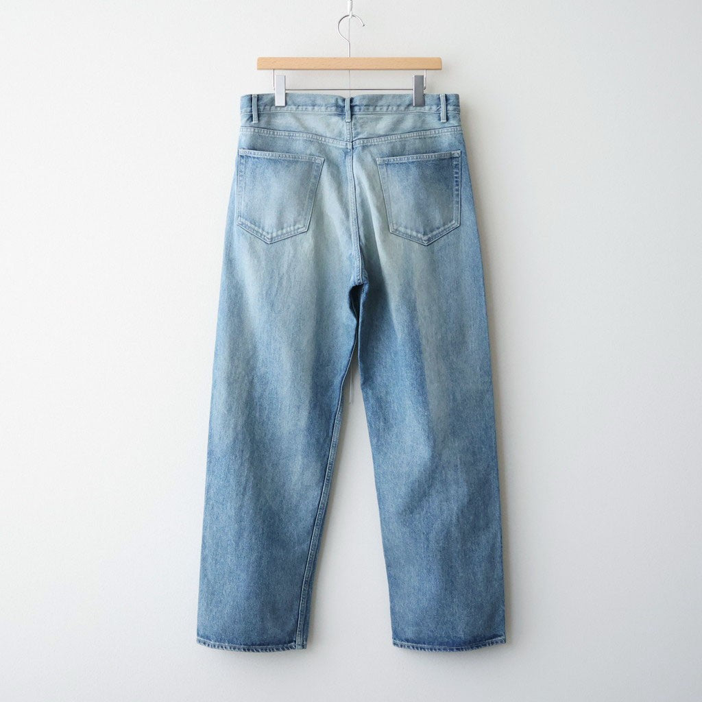 SELVEDGE FADED HEAVY DENIM WIDE PANTS #FADED INDIGO [A26AP02DH]