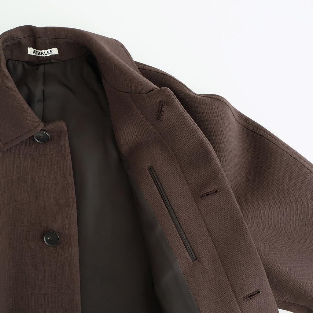 TWISTED DOUBLE CLOTH COAT #DARK BROWN [A25AC02WD]
