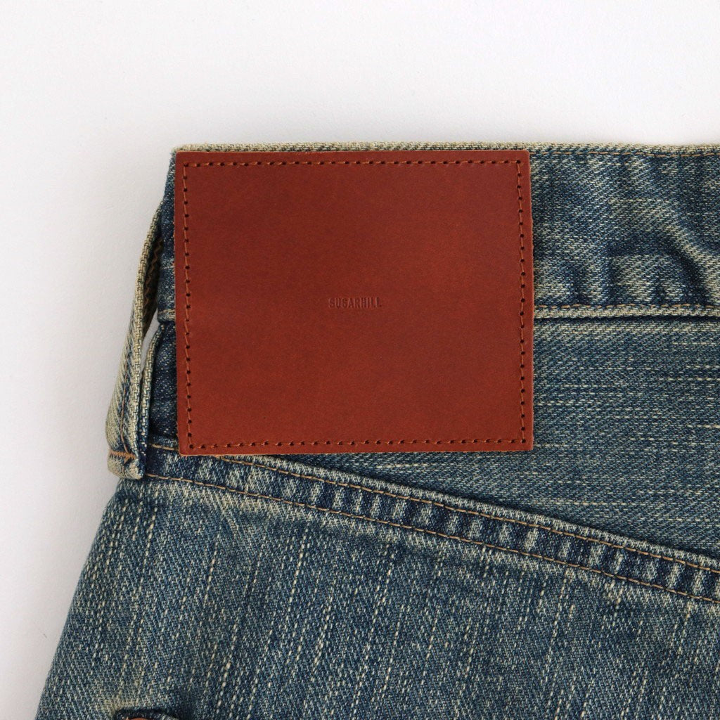 DAMAGED MODERN DENIM PANTS WIDE CUT #FADED INDIGO [25880409]