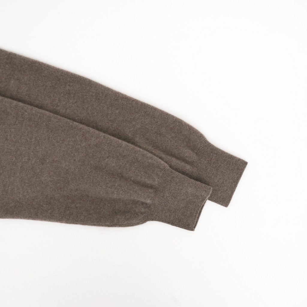 PURE CASHMERE KNIT V NECK LS #TAUPE [ST.1629]