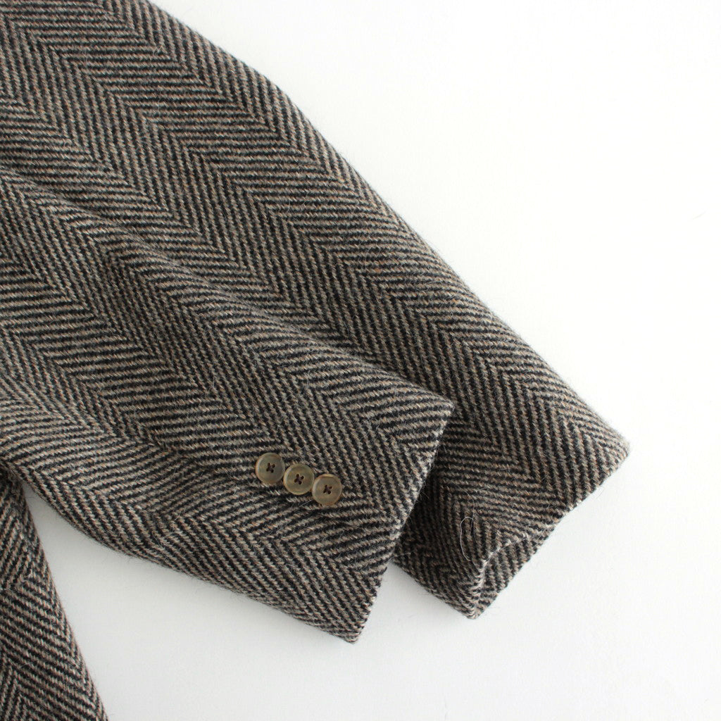 LAMA SHETLAND WOOL TWEED OVER JACKET #KHAKI TWEED [A24AJ02LS]