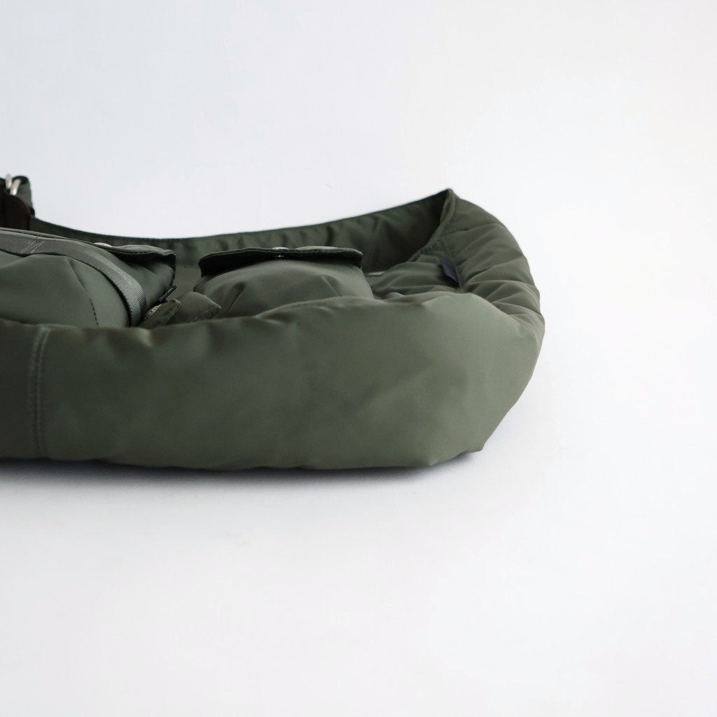 ナイロンツイル マルチポケットショルダーバッグ #KHAKI [HR-K207-051]
