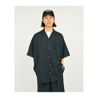 COOLFIBER OPEN COLLAR S/S SHIRT #BLACK [FSC241-50132]