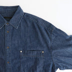 BIG DENIM SHIRT #INDIGO [Q25A-P050]